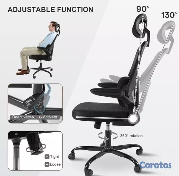 articulos de oficina - Silla de oficina con reposa cabeza  2