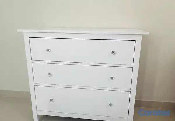 muebles y colchones - Gavetero color blanco, versati y delicado para habitación,con gavetas espaciosas 3