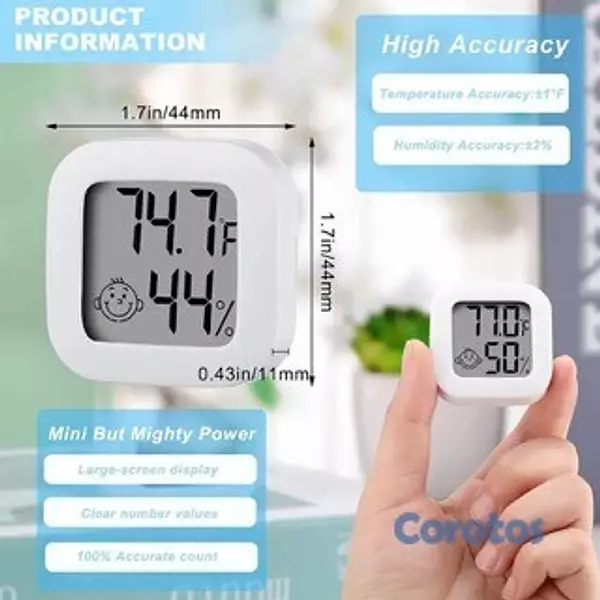 electrodomesticos - Termómetro Digital Para Interiores Con Higrómetro, Minitermómetro De Habitación 1