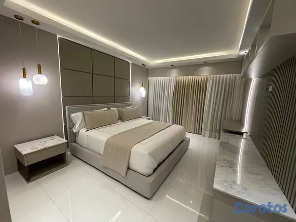 apartamentos - vendo urbanización real piso 7 amueblado tres habitaciones con baño dos parqueos 16