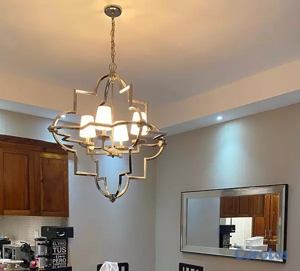 decoración y accesorios - Lampara Plateada Casa Cuesta