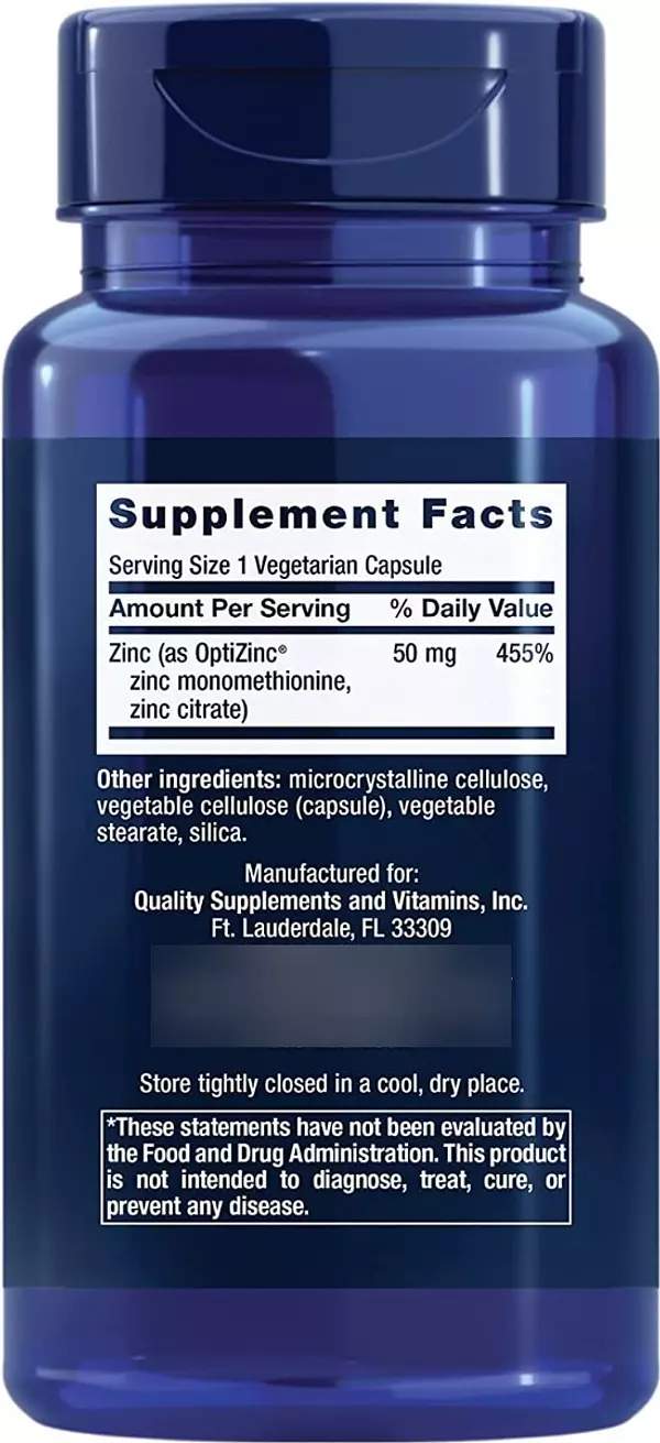 Salud y Equipamiento Médico - Zinc 90 Cap Life Extension 2
