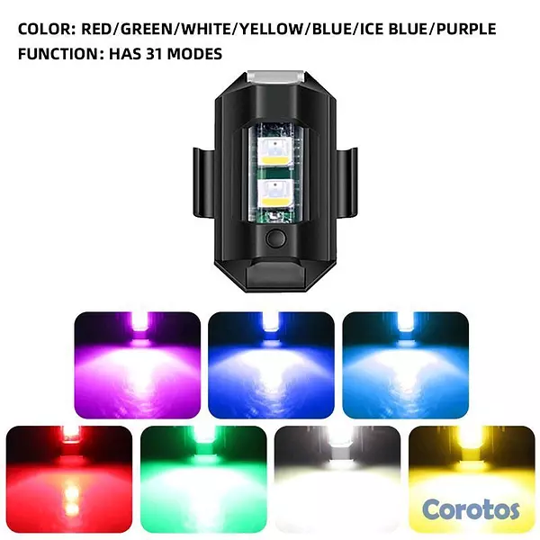 otros electronicos - LUZ LED ESTROBOSCÓPICA 7 COLORES RECARGABLE USB – RD$600

Potente luz LED multiu 2
