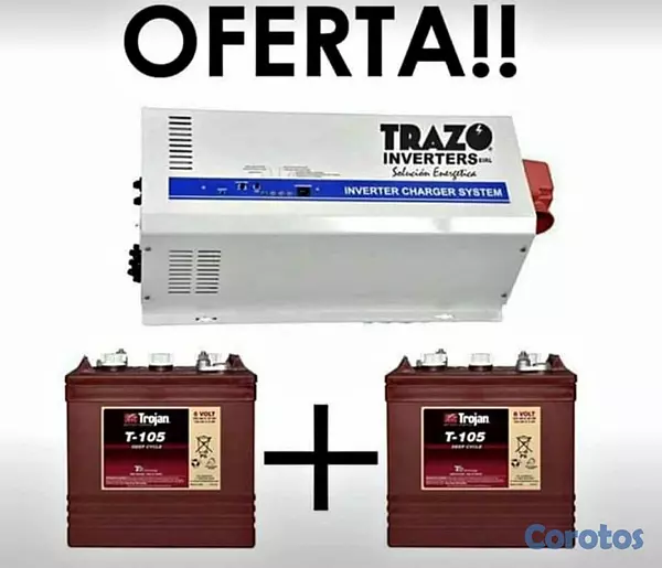 plantas e inversores - COMBO DE INVERSORES + BATERIAS E INSTALACION INCLUIDA