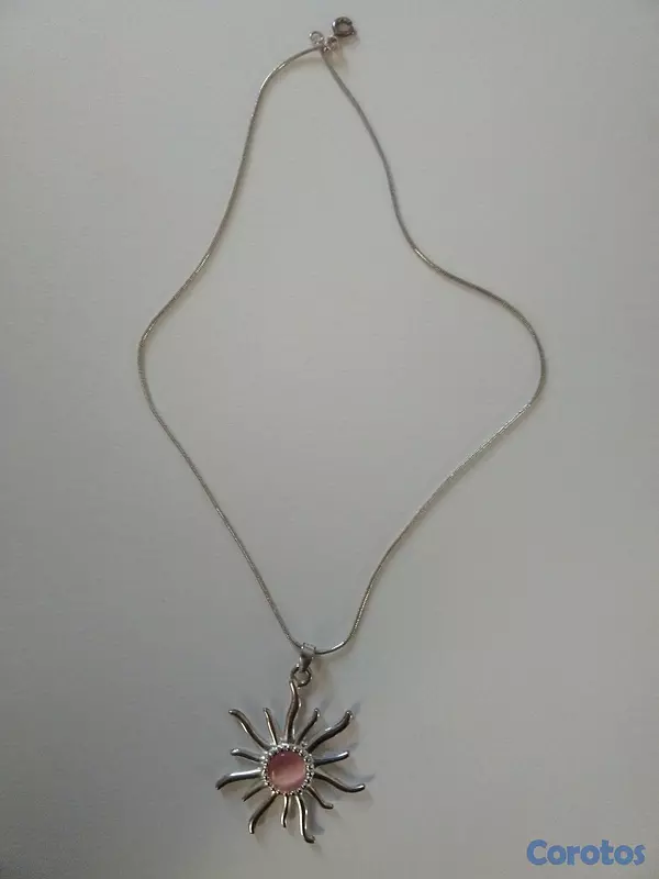 joyas, relojes y accesorios - Cadena en plata 925 y cuarzo rozado 