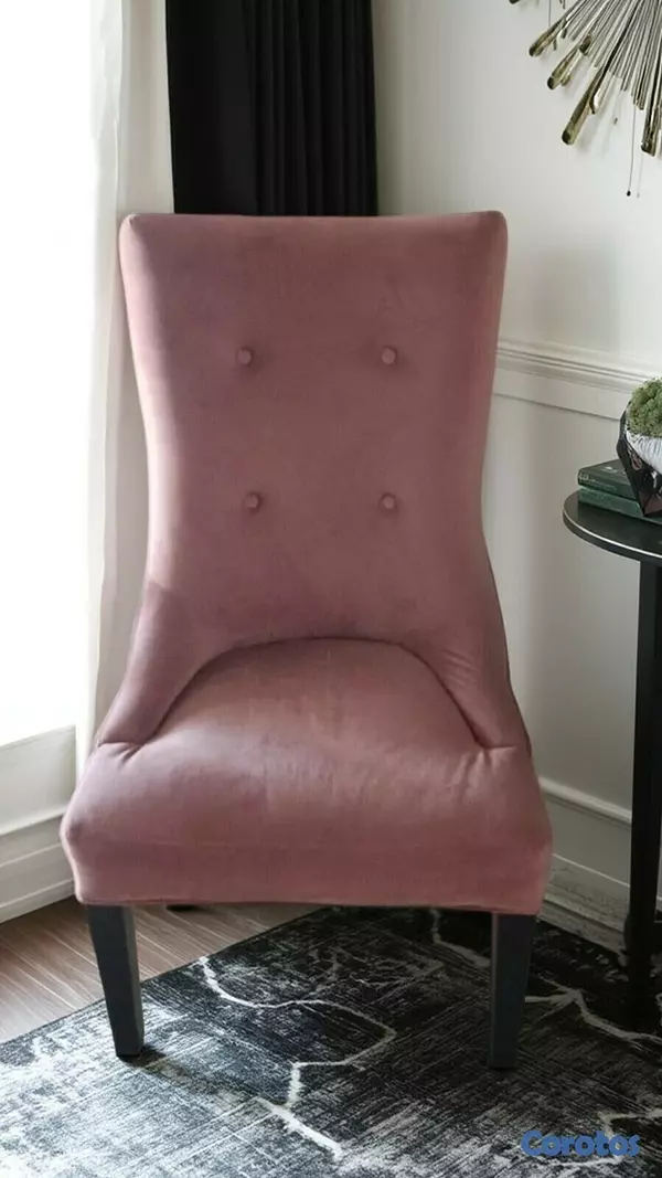 muebles y colchones - Silla Accent Velvet Rosa - Impecable 6