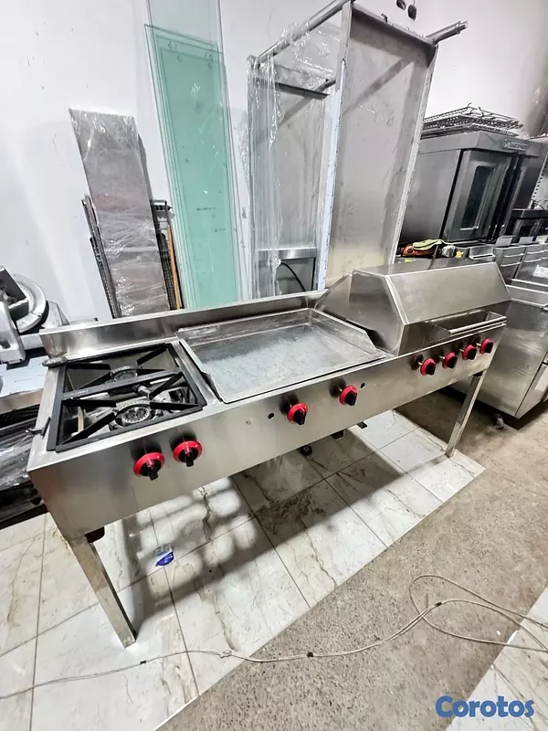 equipos profesionales - Multifuncional 2 hornillas - parrilla - plancha en oferta 7