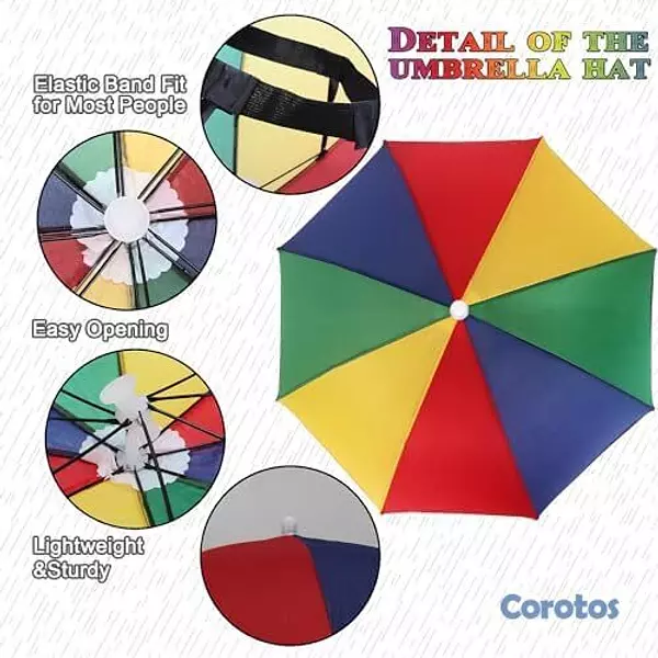 joyas, relojes y accesorios - Sombrero paraguas manos libres – Sol y lluvia – En 2