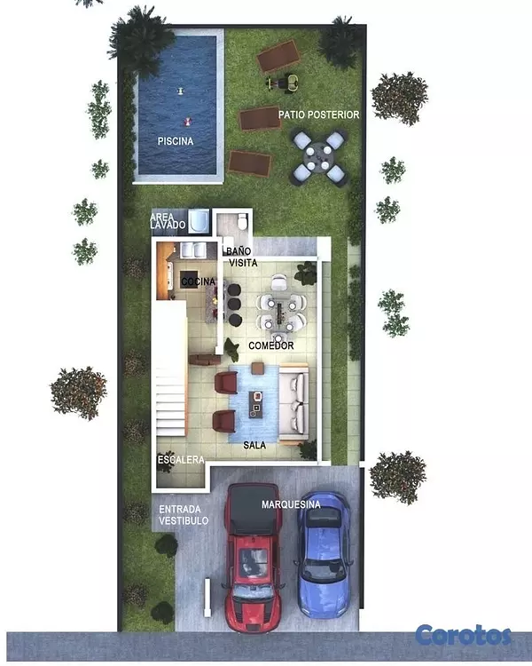 casas - venta de casa con piscina en la avenida ecológica Santo Domingo este  2