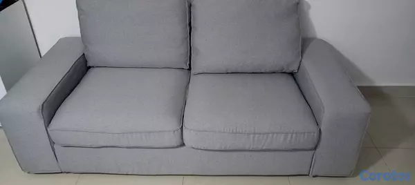 muebles y colchones - Sofá de dos de IKEA. Gris claro 2