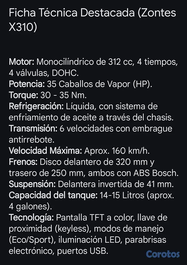 motores y pasolas - Supe moto ZONTES X310 7