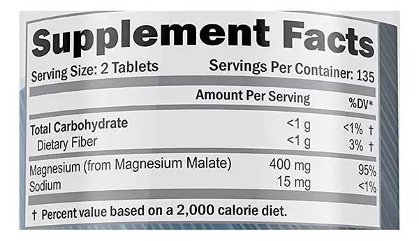 Salud y Equipamiento Médico - Malato De Magnesio 400 Mg Pure 2