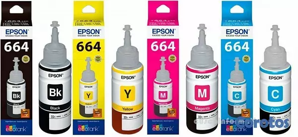 impresoras y scanners - BOTELLA DE TINTA EPSON 664 EN TODOS LOS COLORES   2