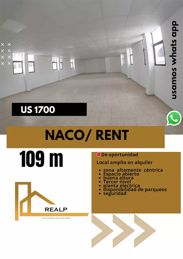 oficinas y locales comerciales - Local amplio en Naco 1