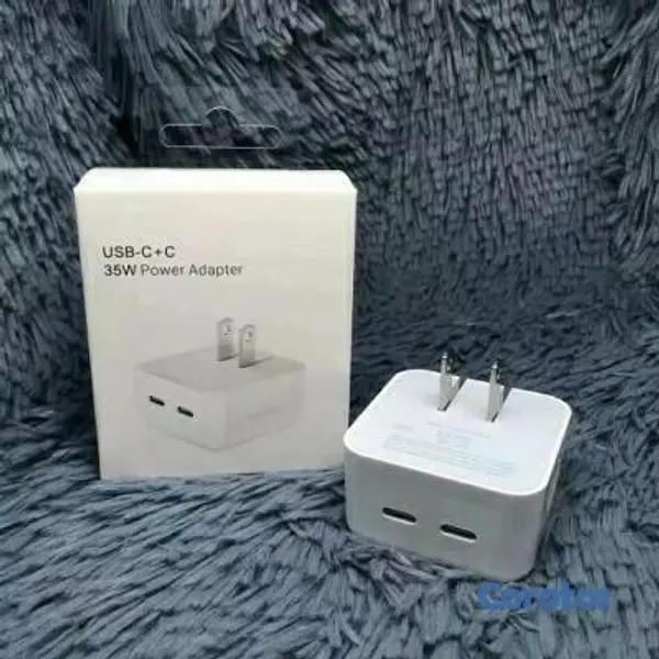accesorios para electronica - Adaptador de corriente compacto con puerto USB-C doble de 35 W 2