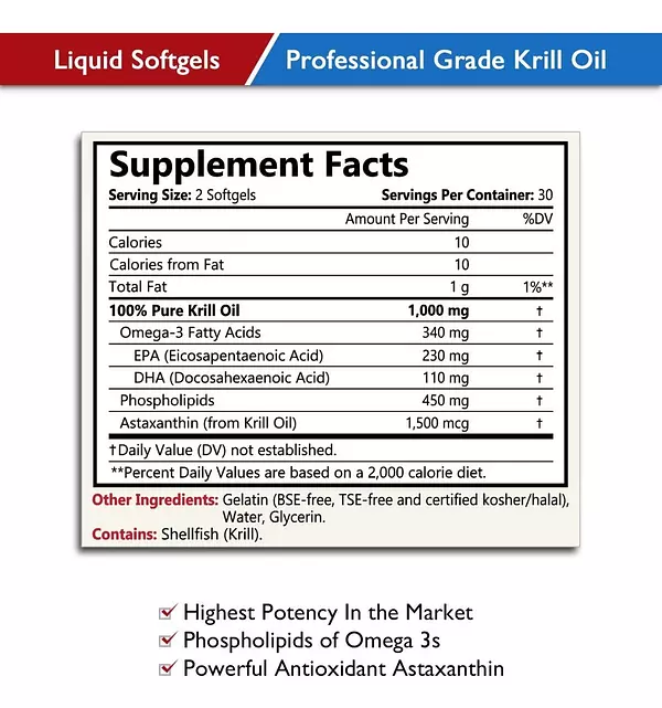 Salud y Equipamiento Médico - Aceite Krill 1000 Mg Naturemyst 3