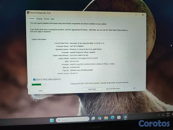 computadoras y laptops - ASUS VivoBook 15 | Core i3 8va Gen | 8GB RAM | Win 3