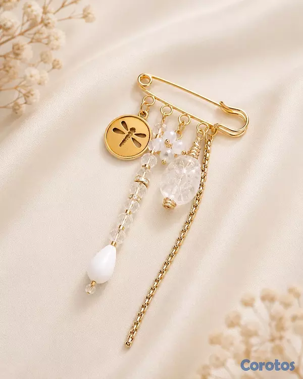 joyas, relojes y accesorios - broches tipo chambras  3