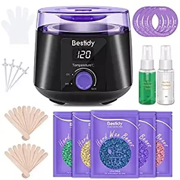 salud y belleza - Kit de depilacion bestidy Horno de Cera + 4 fundas de cera. Calentador depilar 2