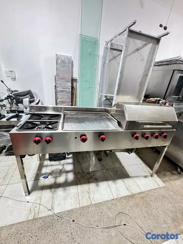 equipos profesionales - Multifuncional 2 hornillas - parrilla - plancha en oferta 8
