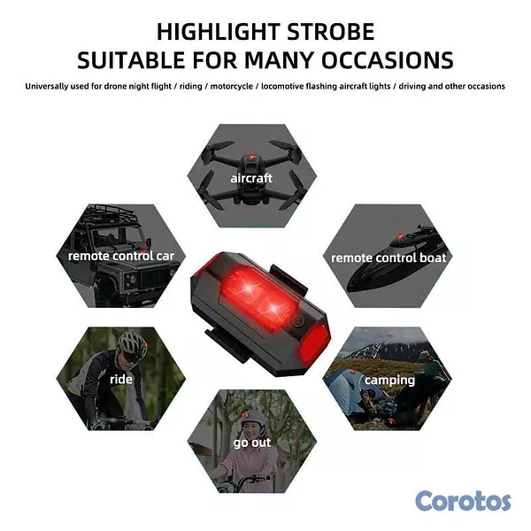 otros electronicos - LUZ LED ESTROBOSCÓPICA 7 COLORES RECARGABLE USB – RD$600

Potente luz LED multiu 4