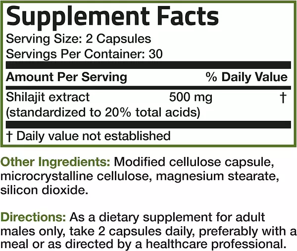Salud y Equipamiento Médico - Shilajit 500 Mg 60 Cap Bronson - U - Unidad A $2265 2