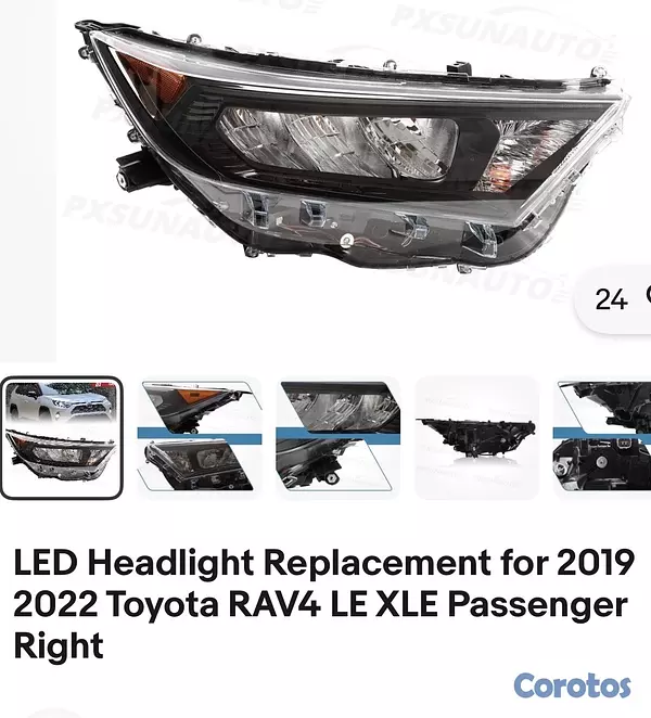 accesorios para vehiculos - Pantalla delantera derecha para Toyota RAV4 2019-2022 (Reemplazo) 1