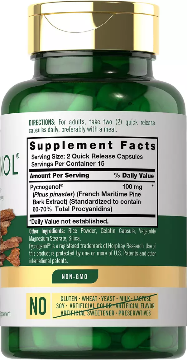 Salud y Equipamiento Médico - Pycnogenol 100 Mg | 30 Capsulas/carlyle 2