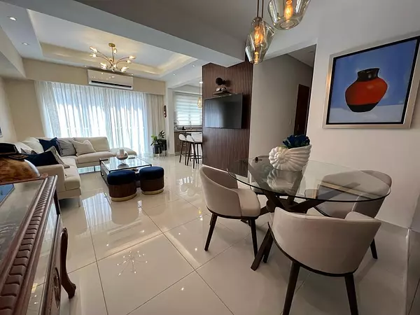 apartamentos - Vendo apartamento amueblado en Evaristo Morales  3