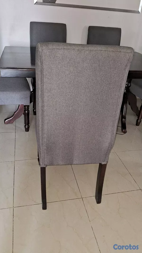 muebles y colchones - juego de comedor 6 sillas 4