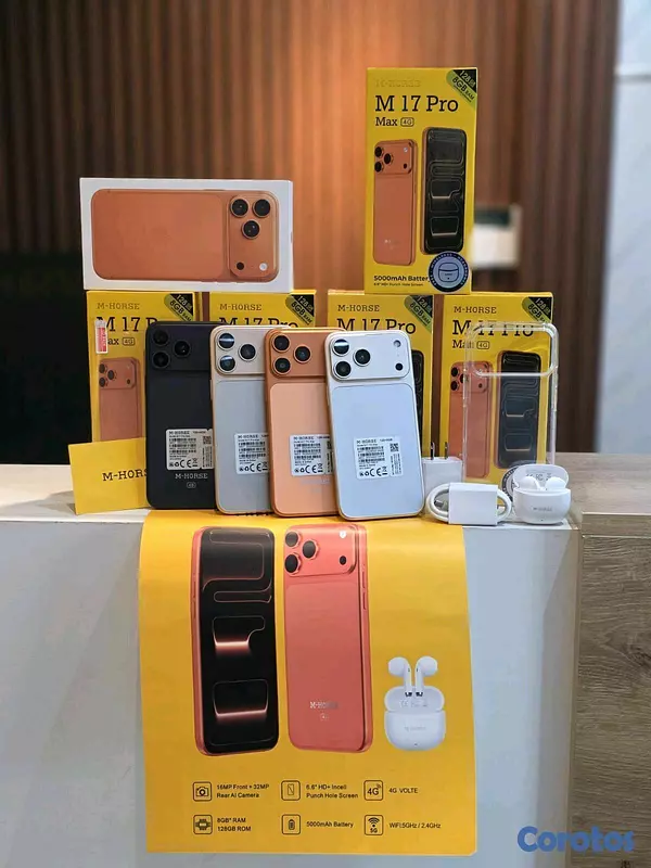 celulares y tabletas - M HORSE 17 PRO MAX DE 128GB +8RAM NUEVO SELLADO TRAE SU FORRO Y JANFRY  2