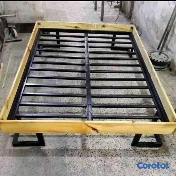 muebles y colchones - base de cama en hierro  4