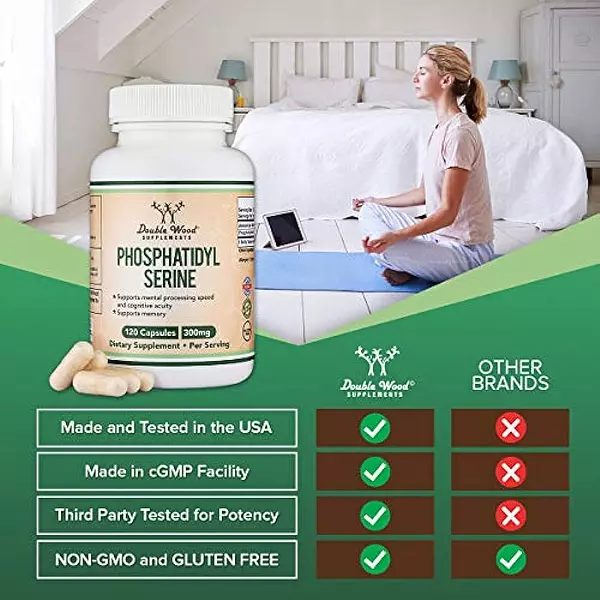Salud y Equipamiento Médico - Fosfatidilserina 300 Mg Por Porcion, Fabricado En Los Ee. Uu 3