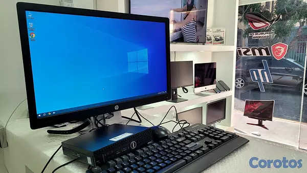 computadoras y laptops - Monitor Dell o HP Con mini CPU Dell Core i5 7th Gen Ram 8gb DDR4 Disco 256gb New 1