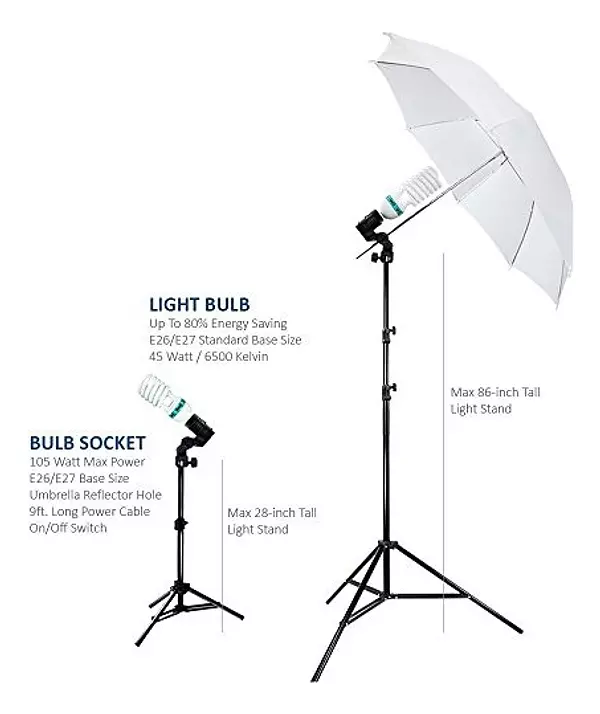 Salud y Equipamiento Médico - Fotografia Photo Portrait Studio 600w Day Light Umbrella Kit 2