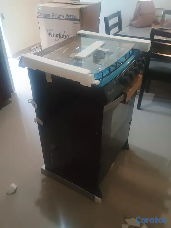 electrodomesticos - Estufa Whirlpool Negra 24 pulgadas, tope cristal 5