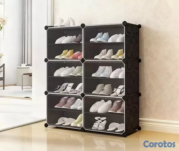 decoración y accesorios - *ZAPATERA ORGANIZADORA MODULAR CON PUERTAS TRANSPARENTE* 

▪️MATERIAL:  3