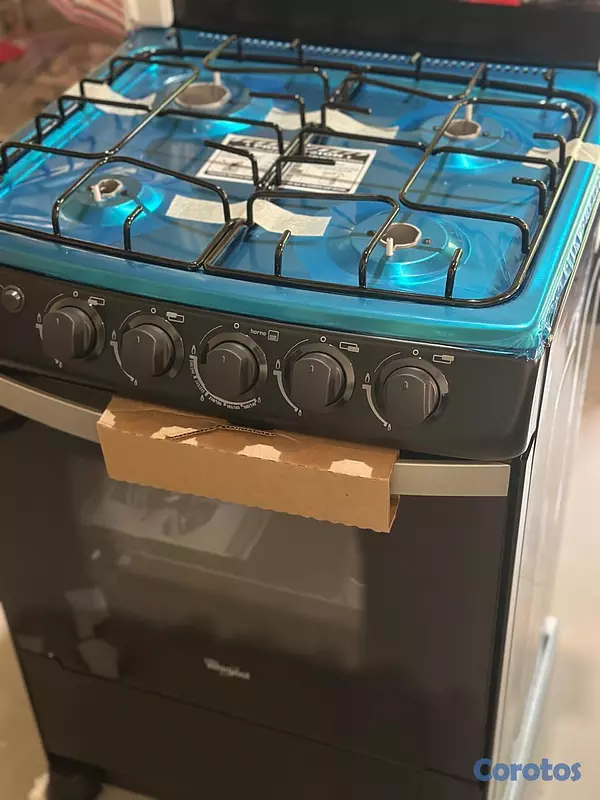 electrodomesticos - Estufa Whirlpool Negra 24 pulgadas, tope cristal 6