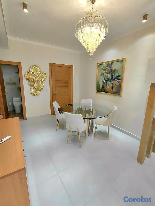 apartamentos - Vendo Apartamento Amueblado Evaristo Morales  4