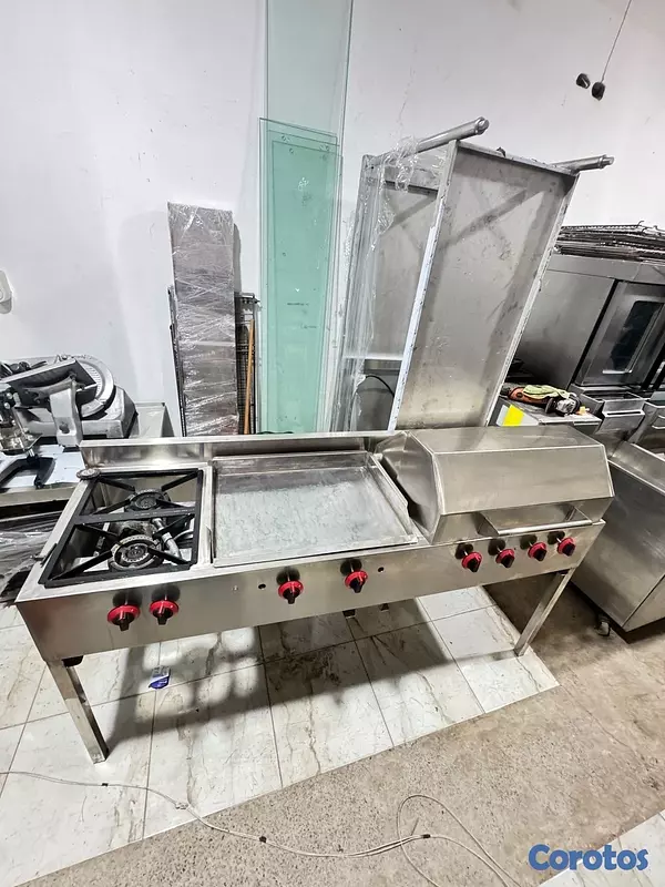 equipos profesionales - Multifuncional 2 hornillas - parrilla - plancha en oferta 5