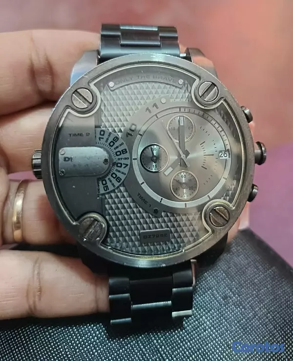 joyas, relojes y accesorios - Reloj Diesel caja  y correa de acero Inoxidable cronografo 2
