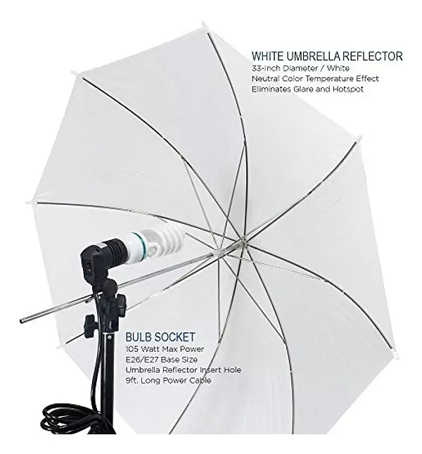 Salud y Equipamiento Médico - Fotografia Photo Portrait Studio 600w Day Light Umbrella Kit 4