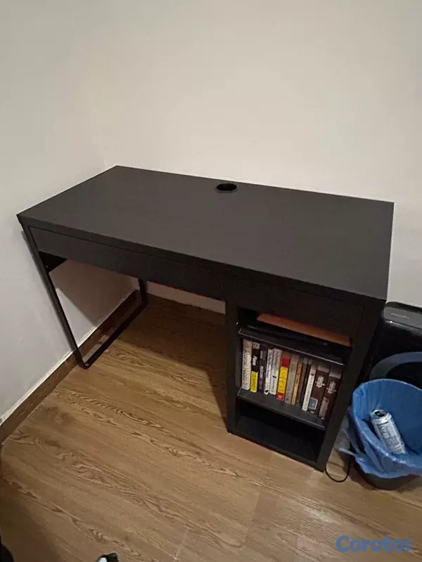 muebles y colchones - Escritorio negro con gavetas y repisa — 105 x 50 x 75 cm 2