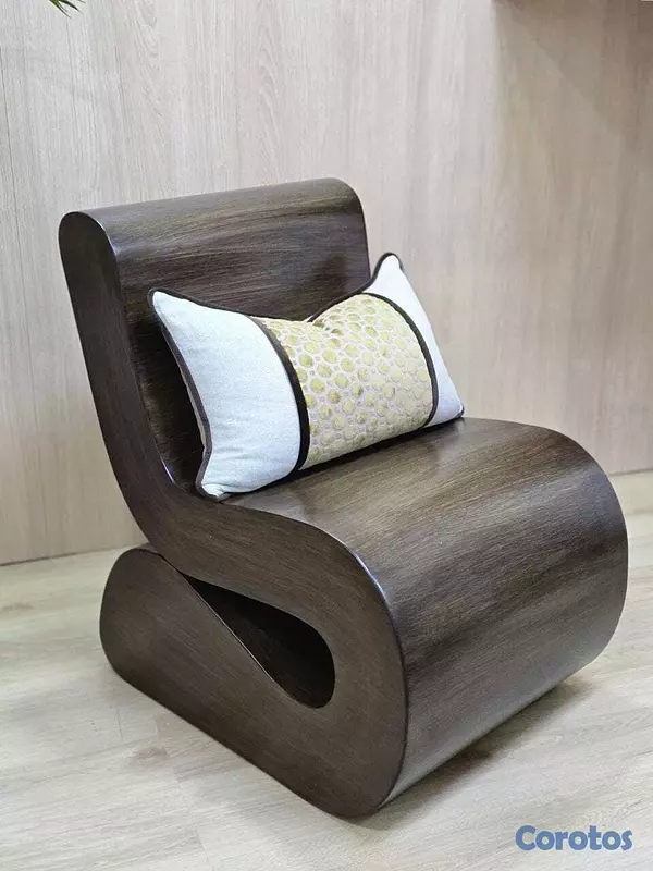 muebles y colchones - Butaca en madera con diseño moderno 2