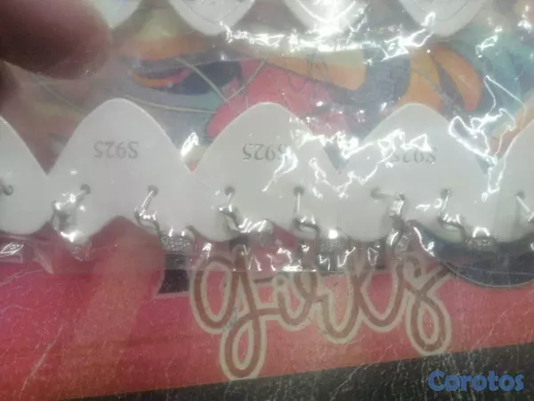 joyas, relojes y accesorios - aretes, argollas de plata Italy 925 9