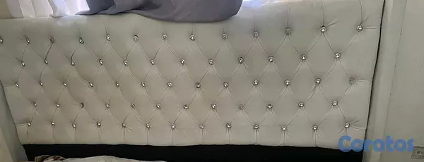 muebles y colchones - Base de cama 80x80, espaldar gabetero y baúl.  2