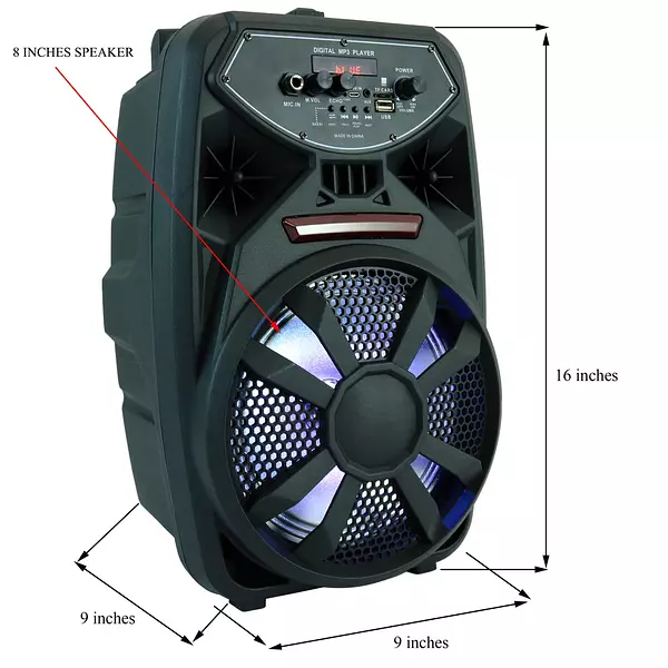otros electronicos - Bocina de 8" Pulgadas Mediana + microfono + control karaoke.
 2