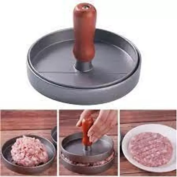 cocina - Molde para hacer carnes de Hamburguesa Burguer press chimi antiadherente 5" 2