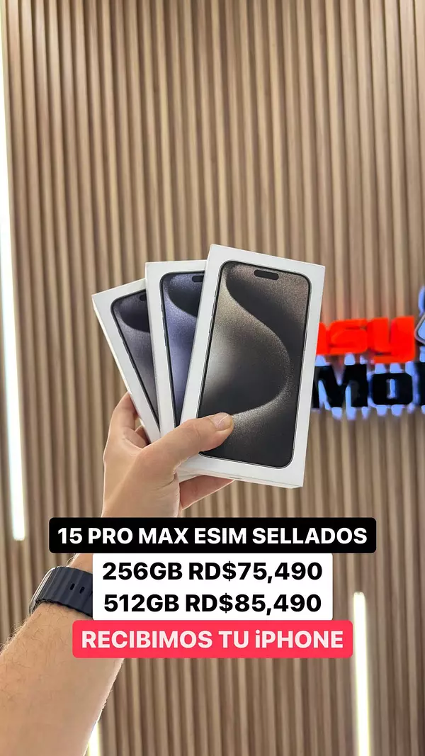 celulares y tabletas - iPHONE 15 PRO MAX ESIM 256GB SELLADO 