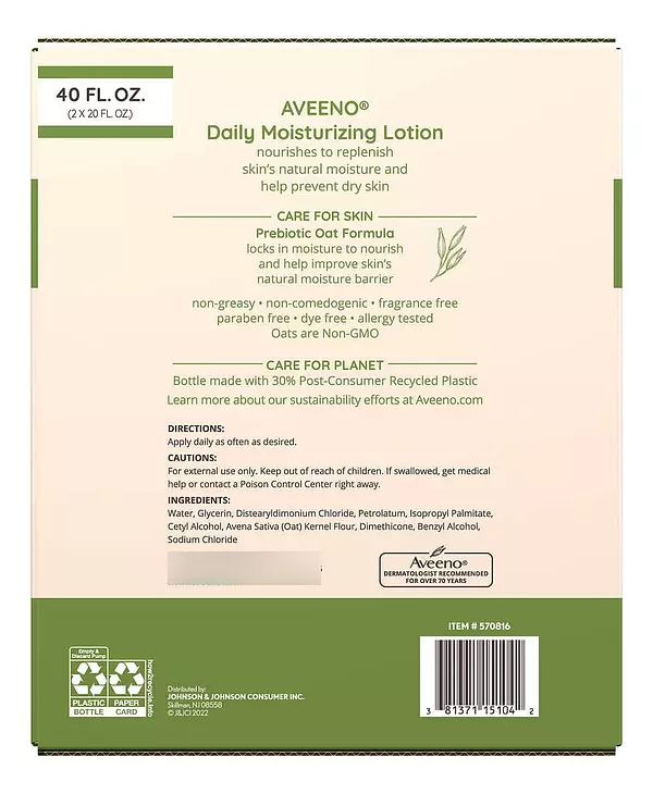 Salud y Equipamiento Médico - Crema Aveeno Active Naturals Loción Hidratante Diaria X 2 3